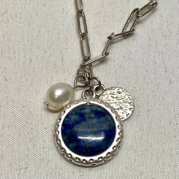 Sonoma Fresh Water Cultured Pearl Paperclip Toggle Chain Rope Layered Necklace - Picture 12 of 15